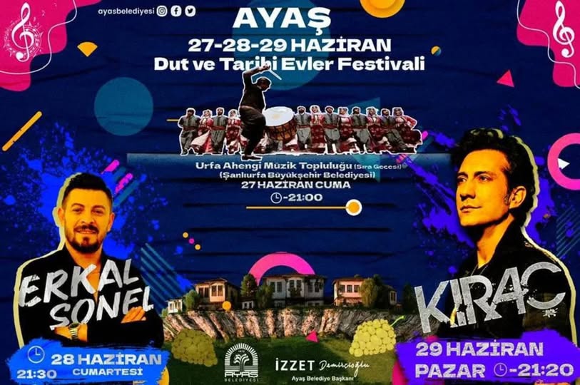 AYAŞ DUT VE TARİHİ EVLER FESTİVALİ BAŞLIYOR!